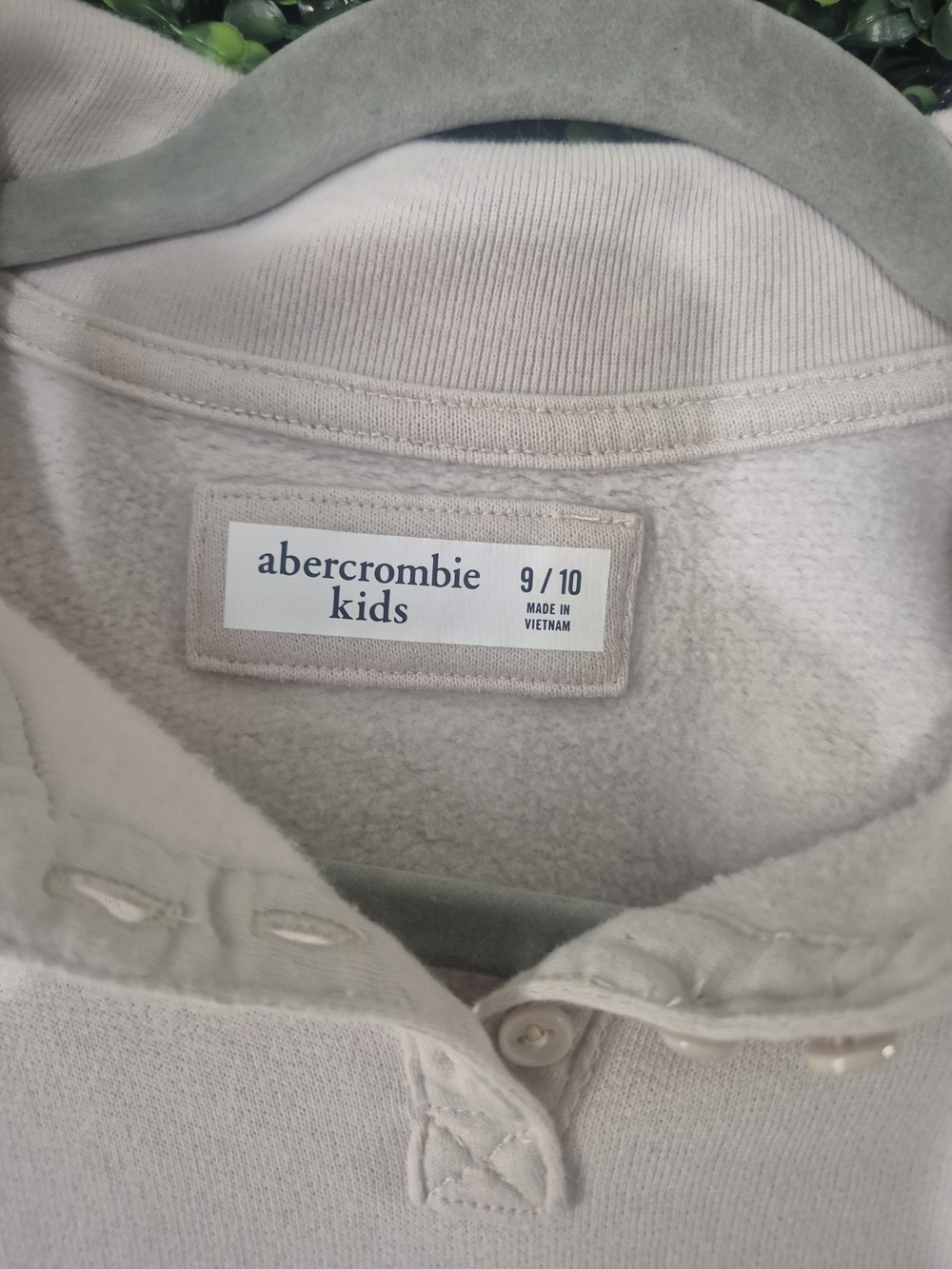 abercrombie kids Beige and White Striped Rugby Sweatshirt - Picture 3 of 4